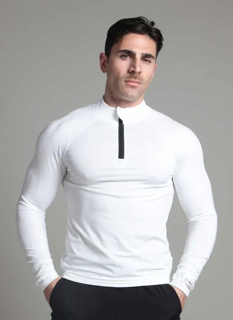 Men’s Muscle Fit Zip-Neck Performance Top