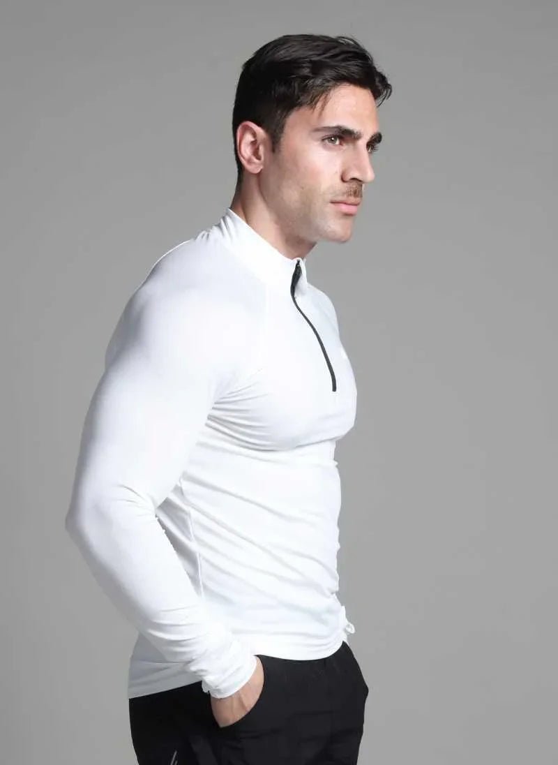 Men’s Muscle Fit Zip-Neck Performance Top