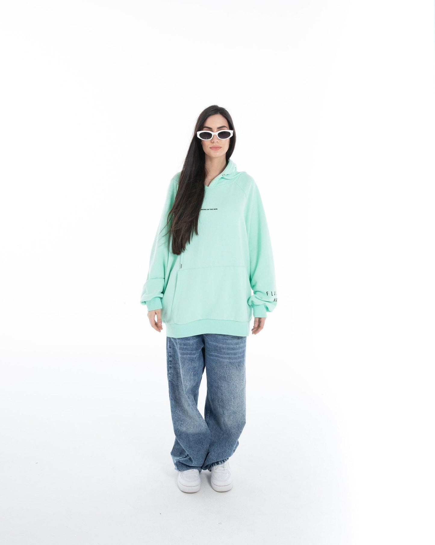 Women’s Oversized Mint Green Hoodie