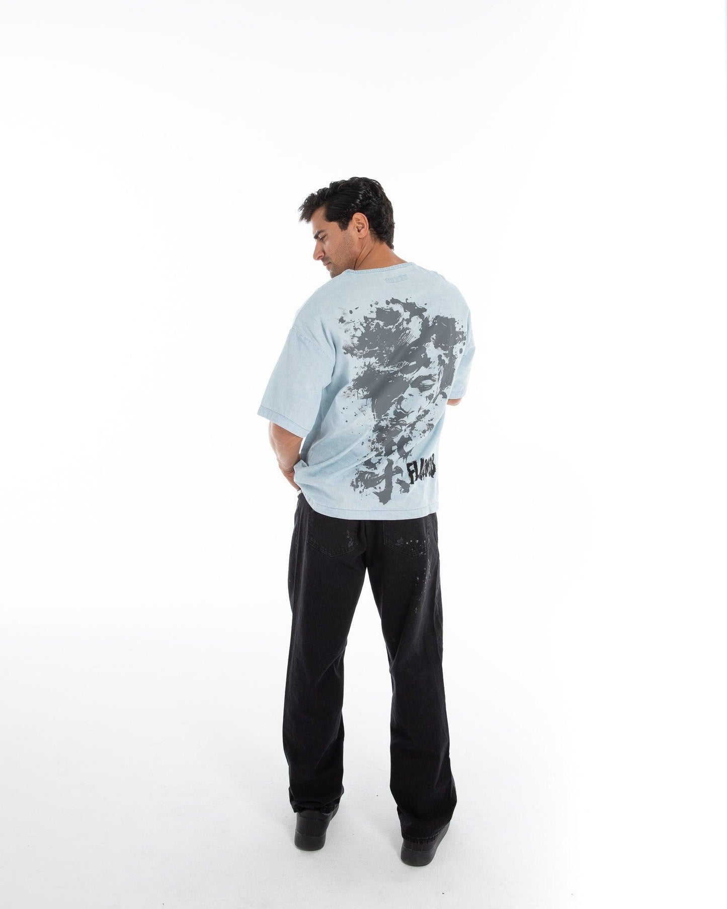 Men’s Oversized Denim T-Shirt – FM Streetwear