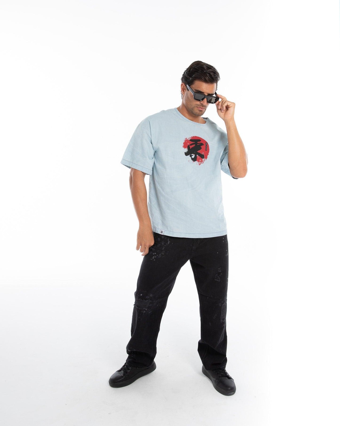 Men’s Oversized Denim T-Shirt – FM Streetwear