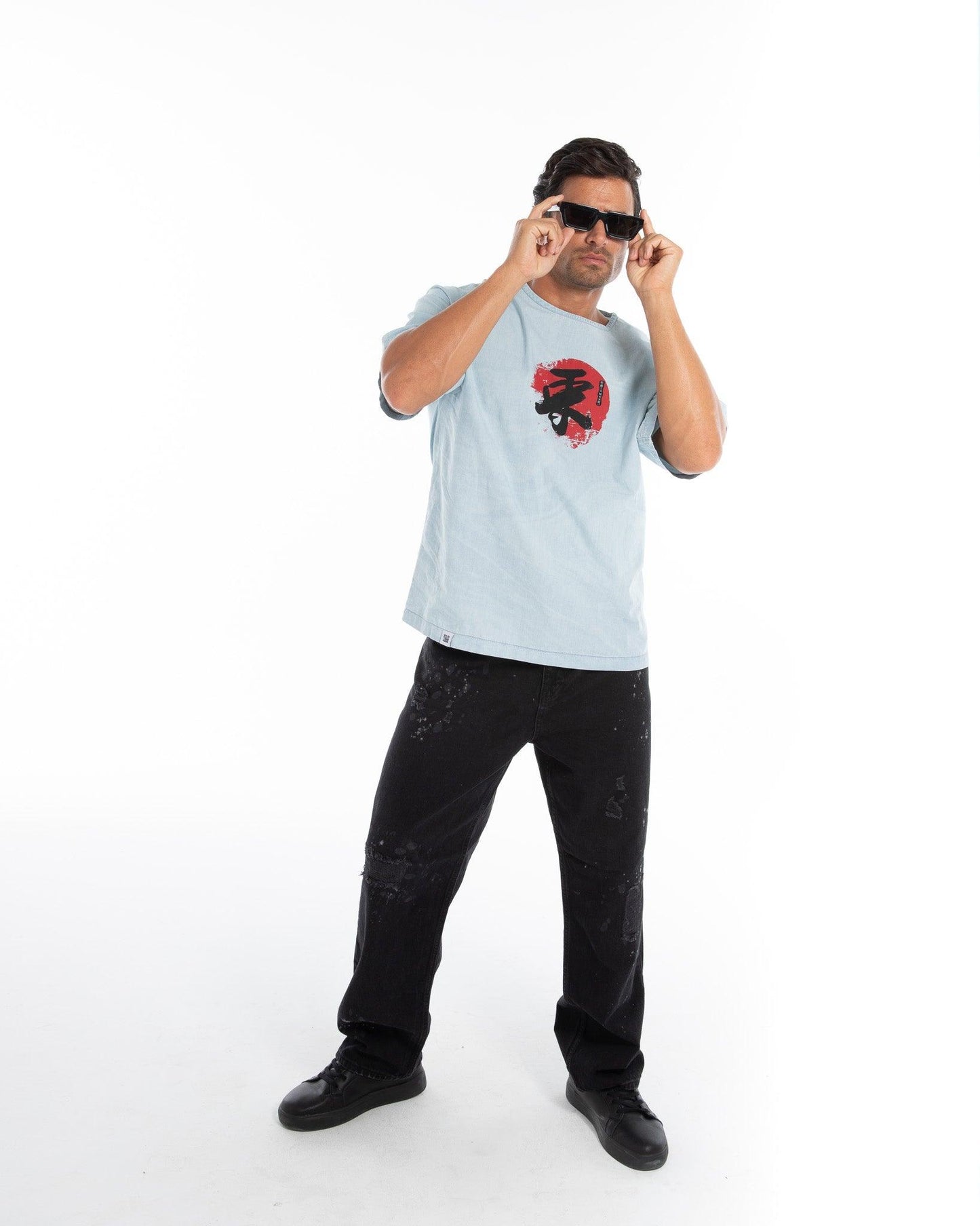 Men’s Oversized Denim T-Shirt – FM Streetwear