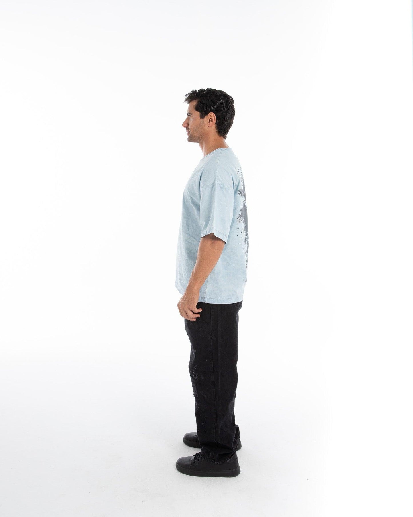 Men’s Oversized Denim T-Shirt – FM Streetwear