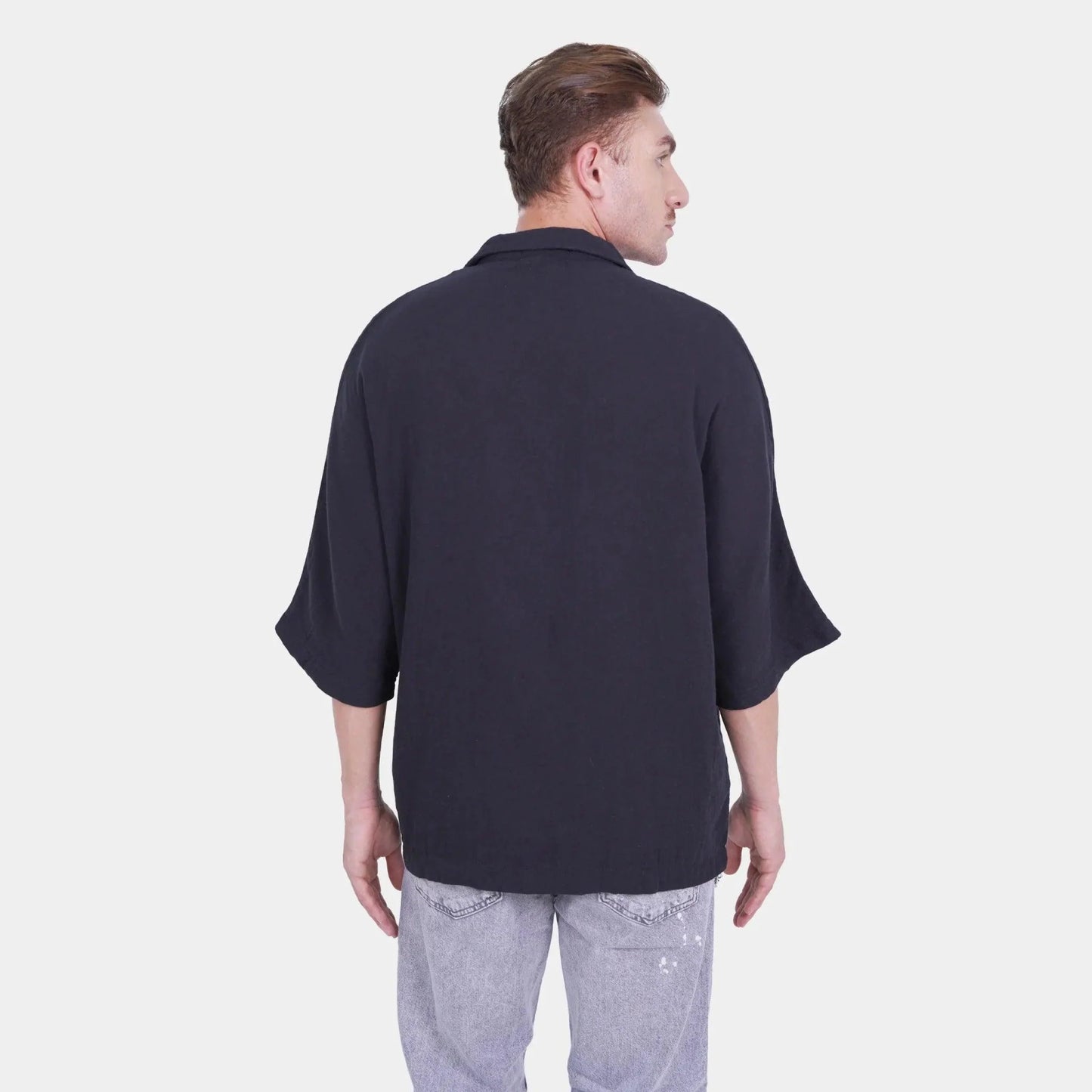 Men’s Relaxed Fit Black Shirt – FM Streetwear