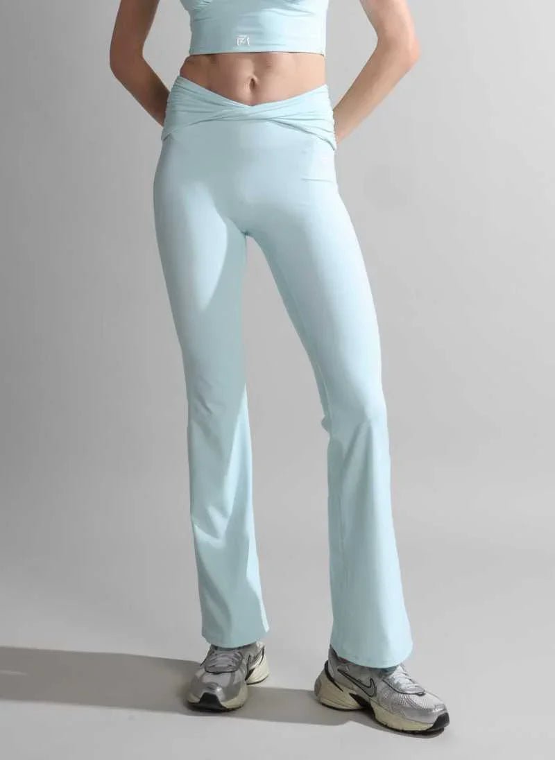 V-Shaped High Waisted Flare Yoga Pants for Women