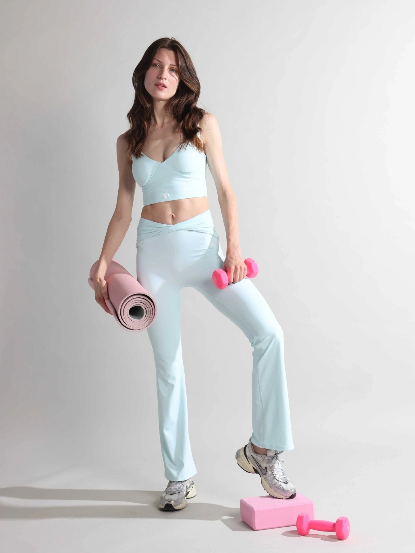 V-Shaped High Waisted Flare Yoga Pants for Women