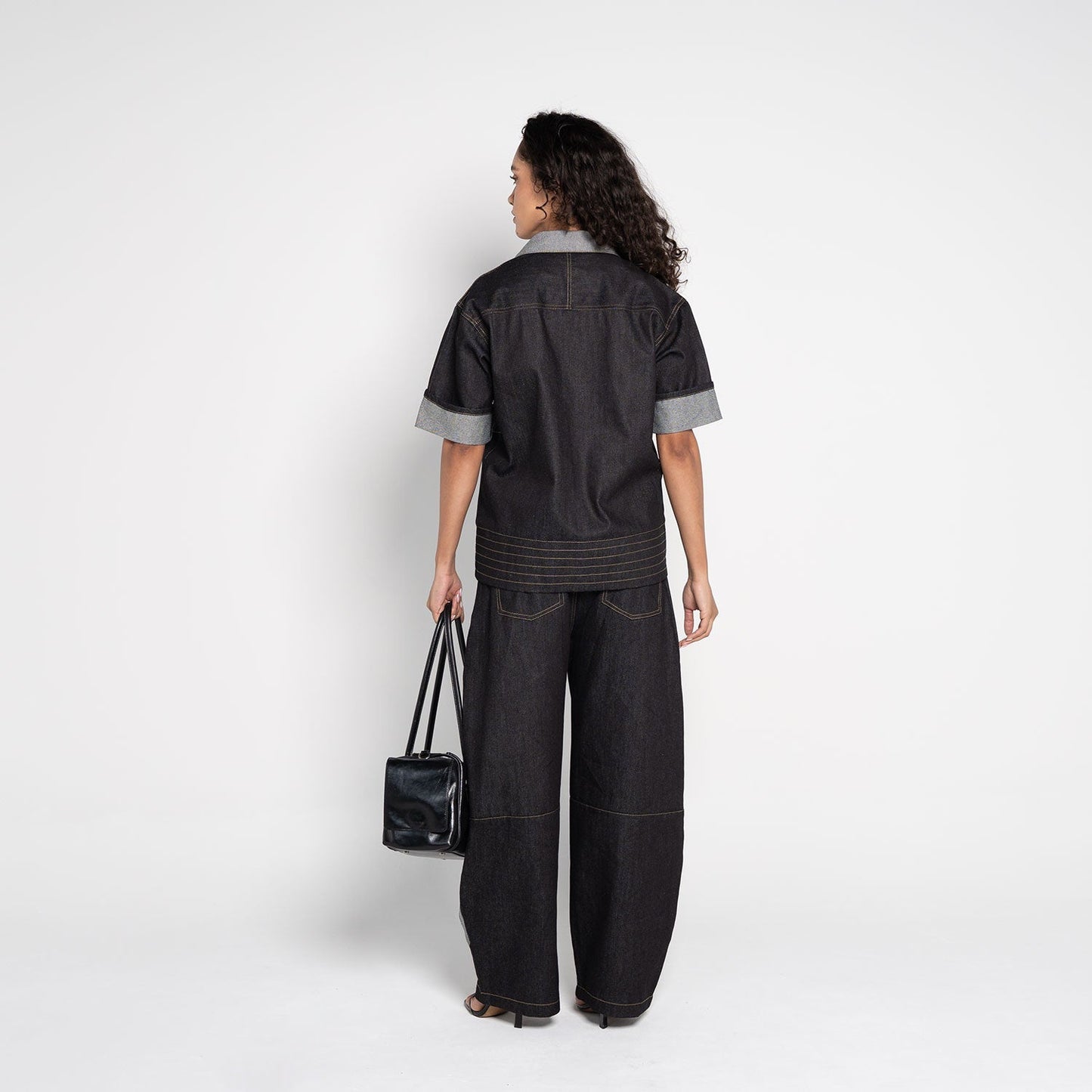 Wesley Denim Short-Sleeve Overshirt – Dark Navy
