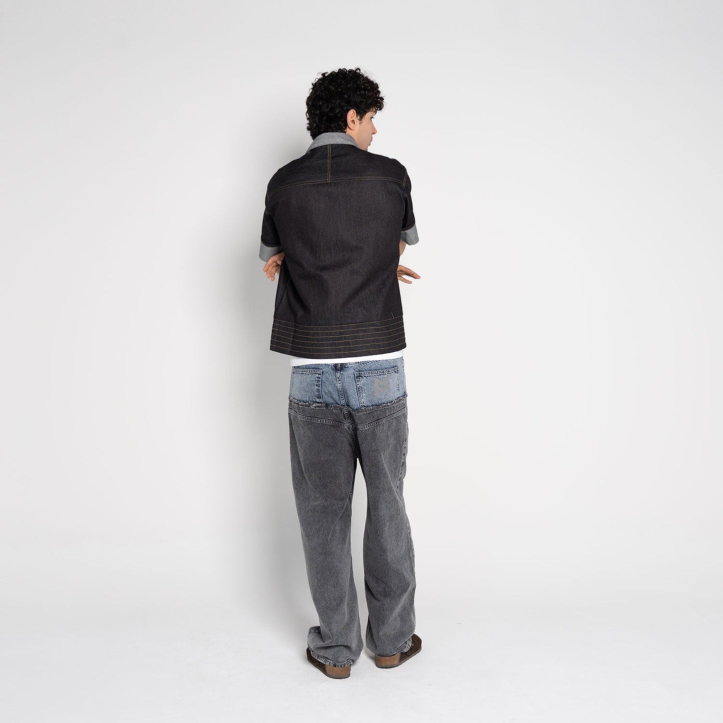 Wesley Denim Short-Sleeve Overshirt – Dark Navy