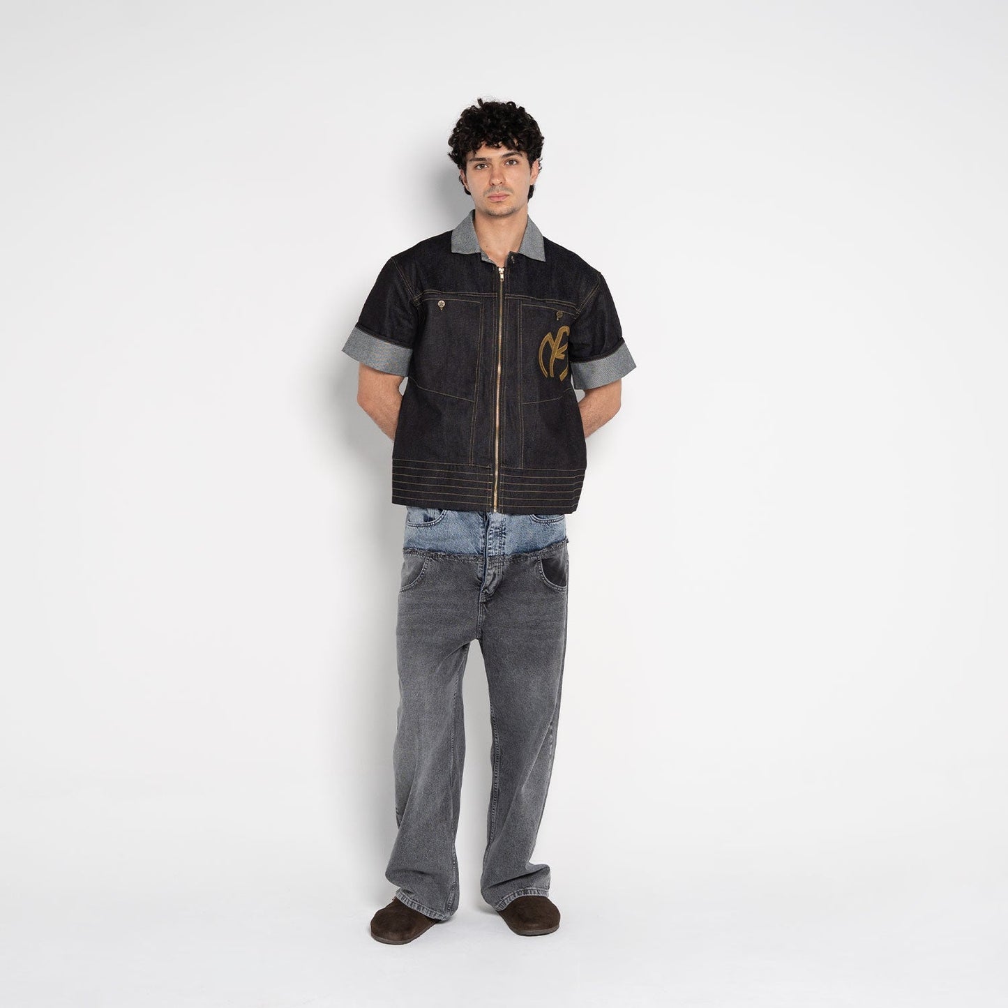 Wesley Rounded Denim Jeans – Dark Navy