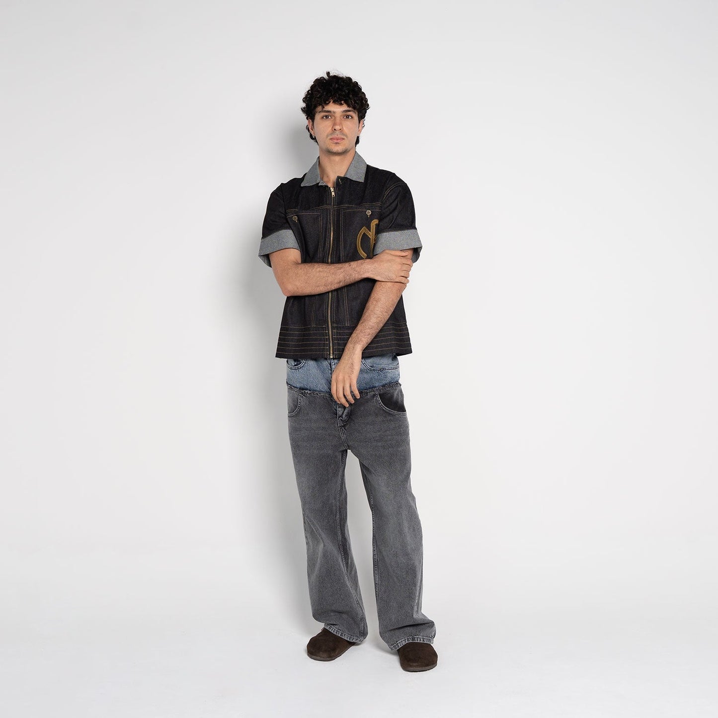 Wesley Rounded Denim Jeans – Dark Navy