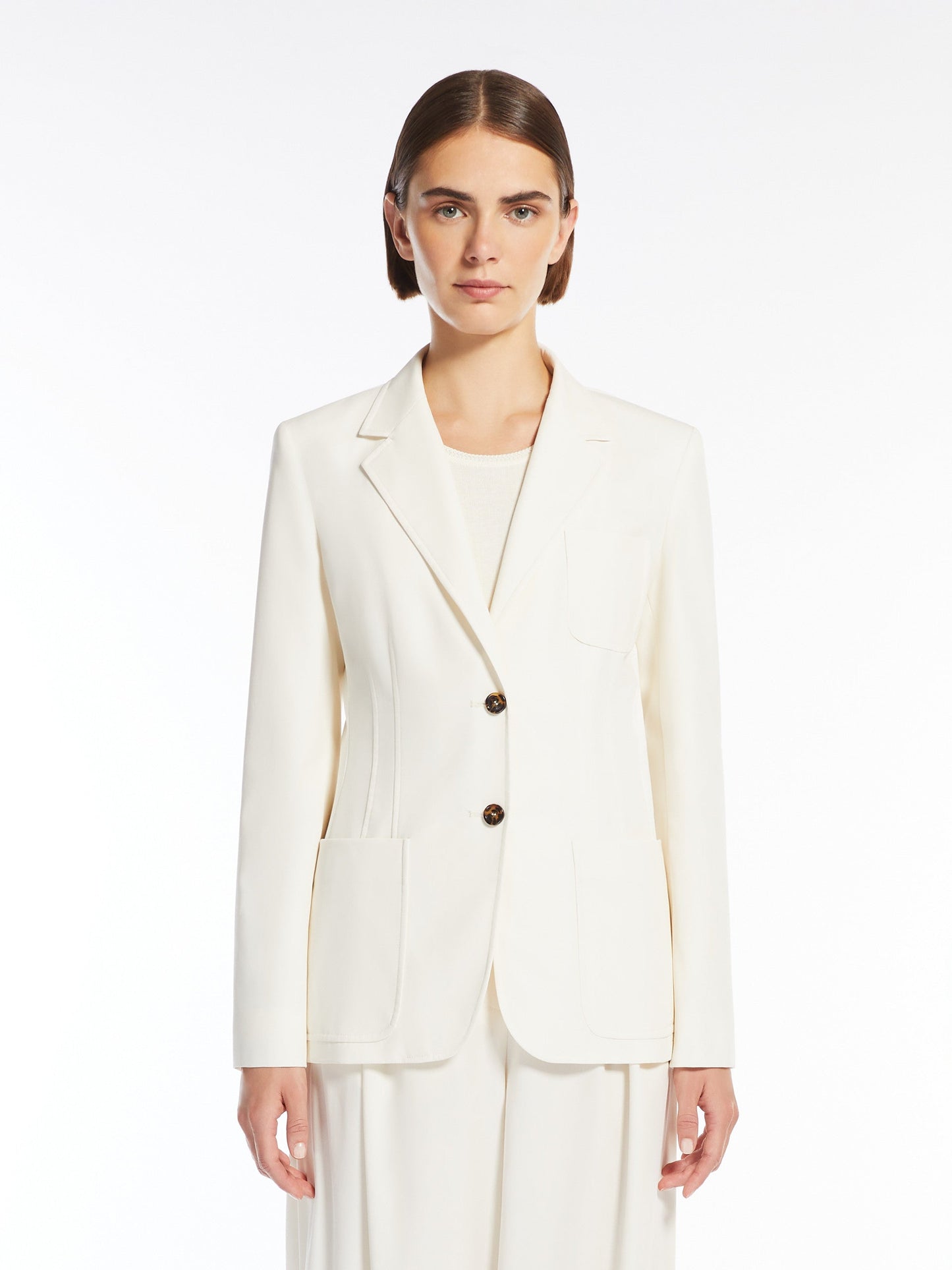 Fitted cotton blazer