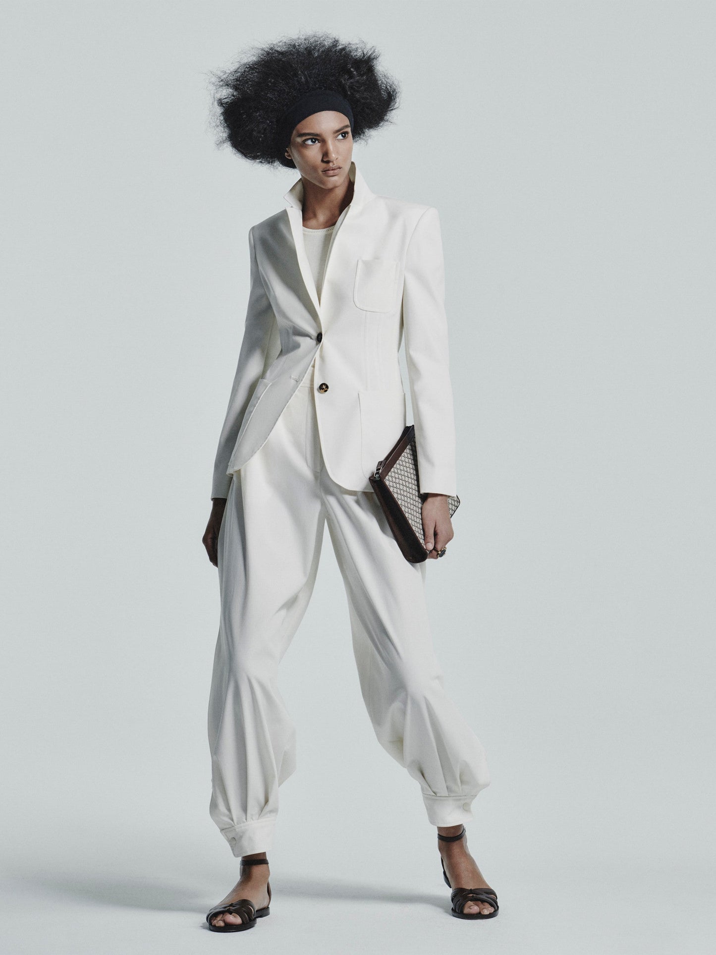 Fitted cotton blazer