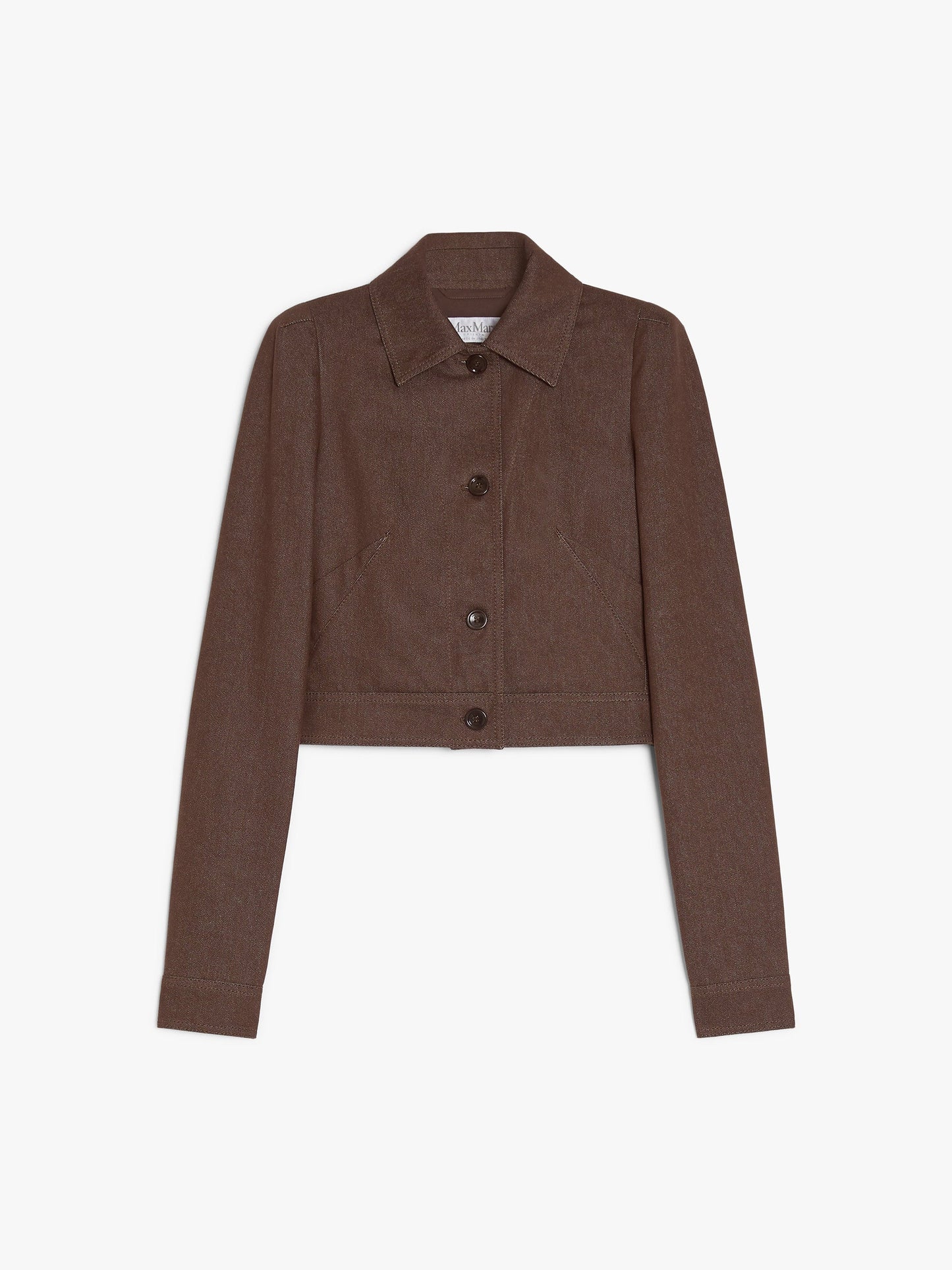 Denim-effect cropped jacket