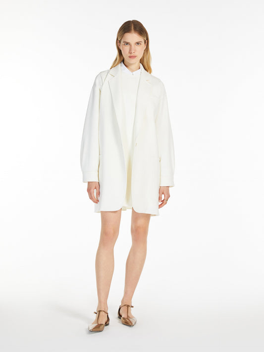 Oversize stretch-wool canvas jacket