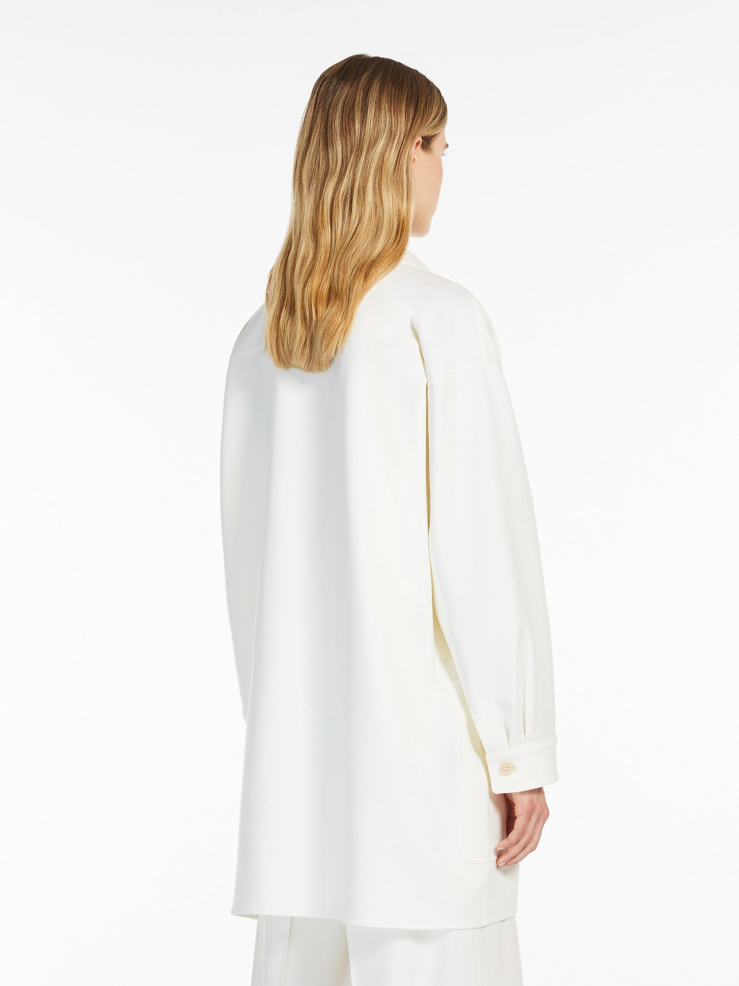 Oversize stretch-wool canvas jacket