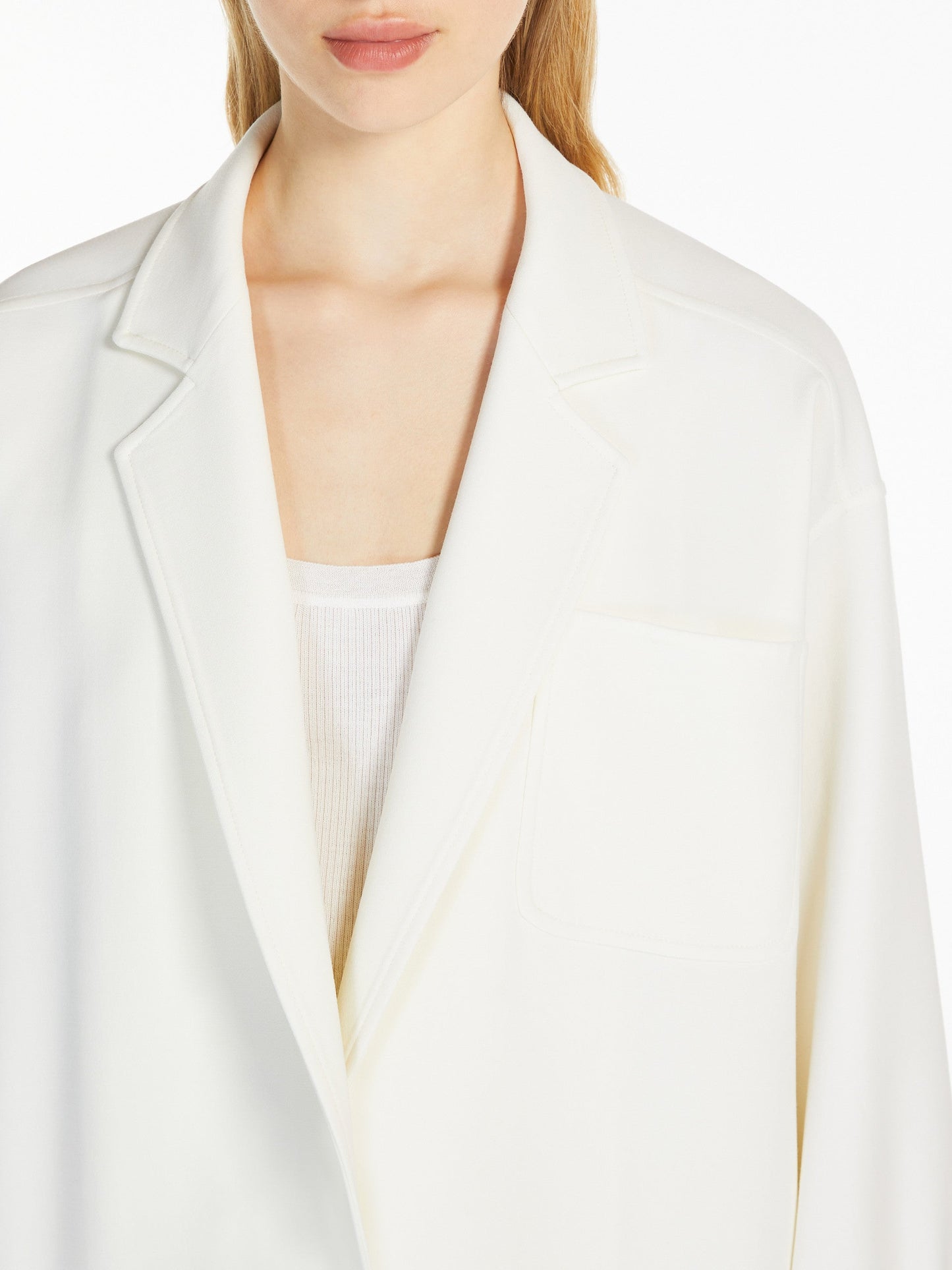 Oversize stretch-wool canvas jacket