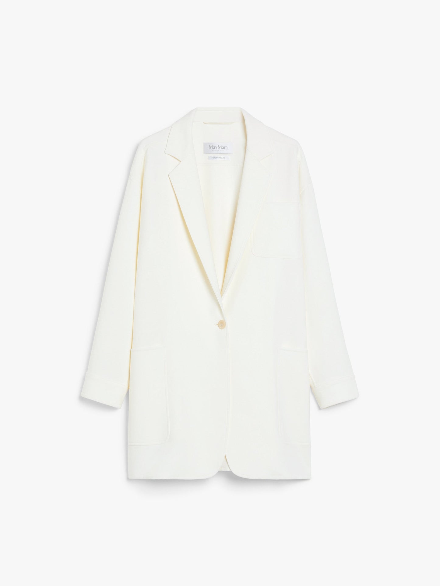 Oversize stretch-wool canvas jacket