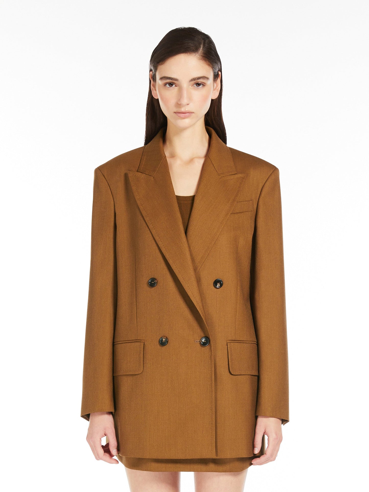 Olimpia Jacket in mohair wool and silk canvas