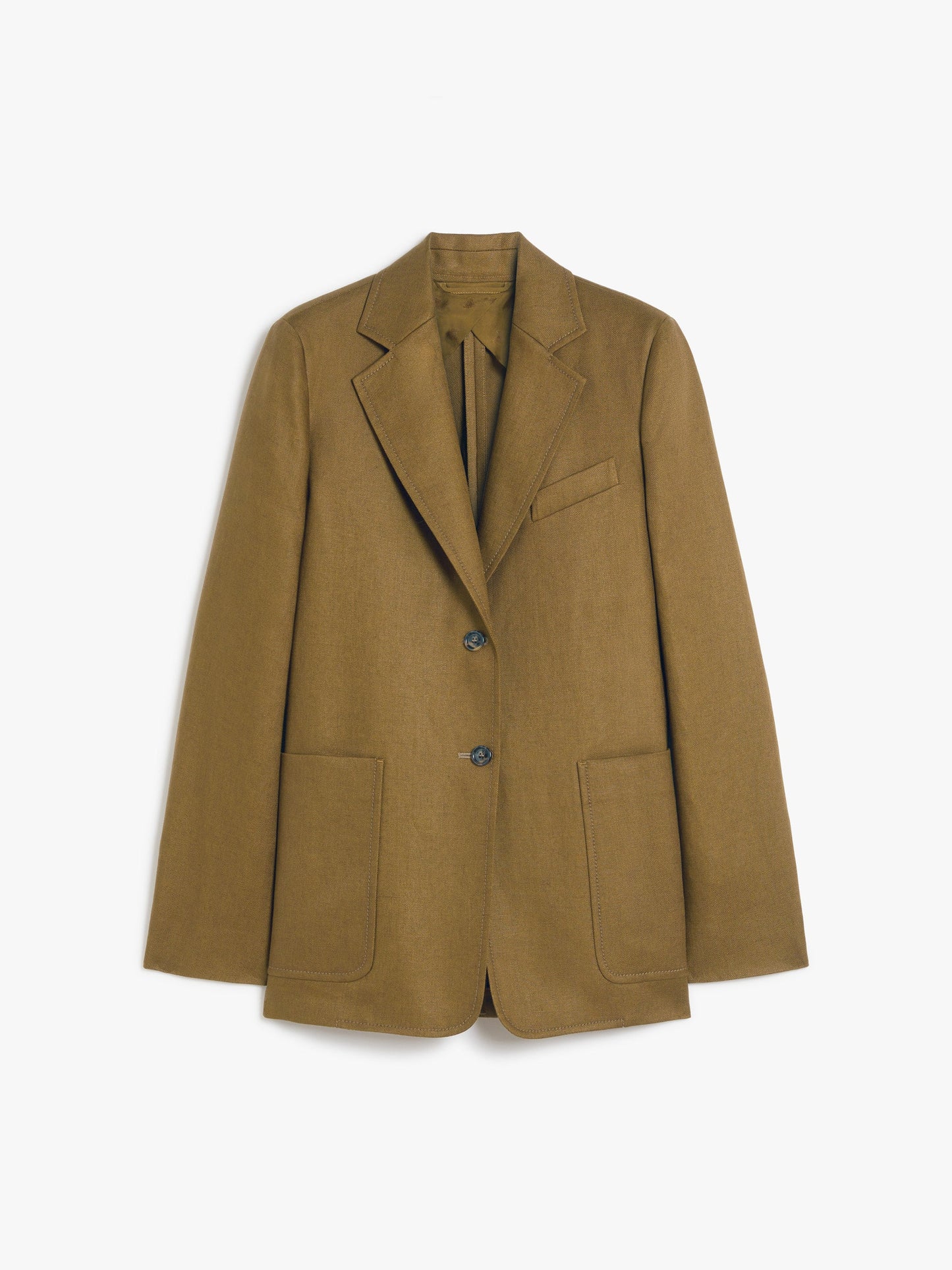 Single-breasted linen blazer