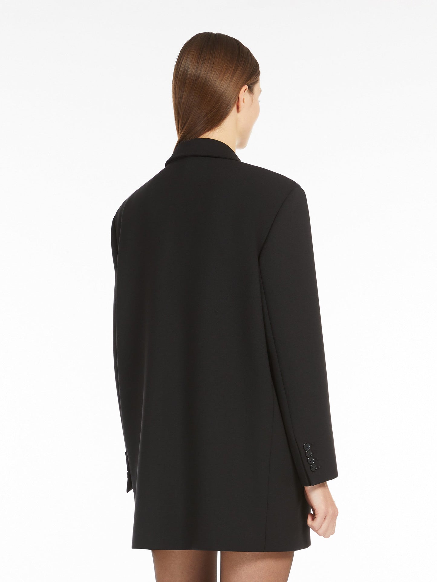 Oversized wool crêpe blazer