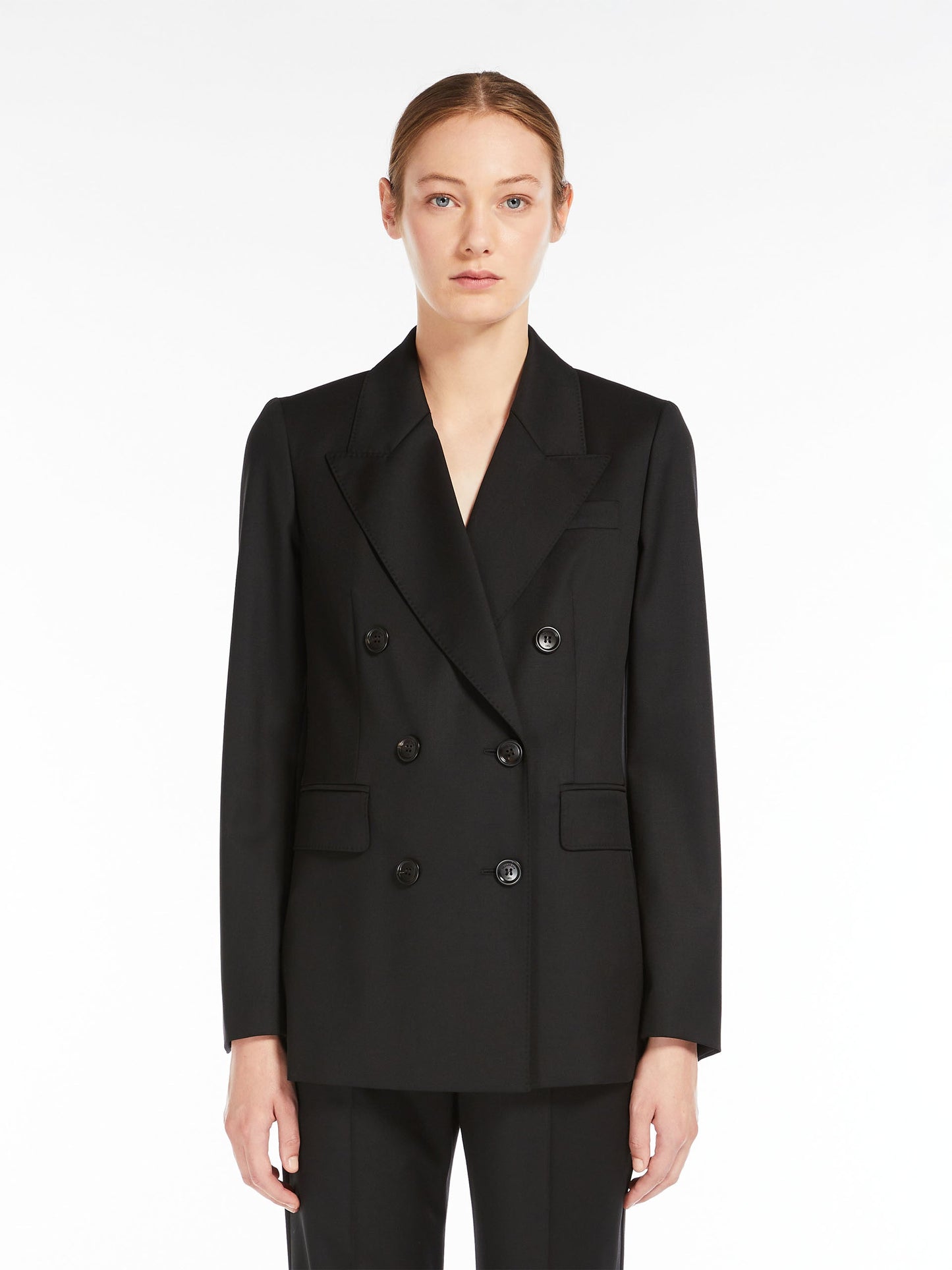 Double-breasted wool blazer