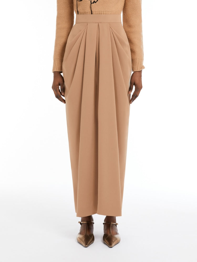 Long cady skirt with pleats