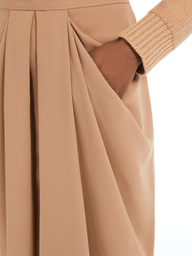 Long cady skirt with pleats