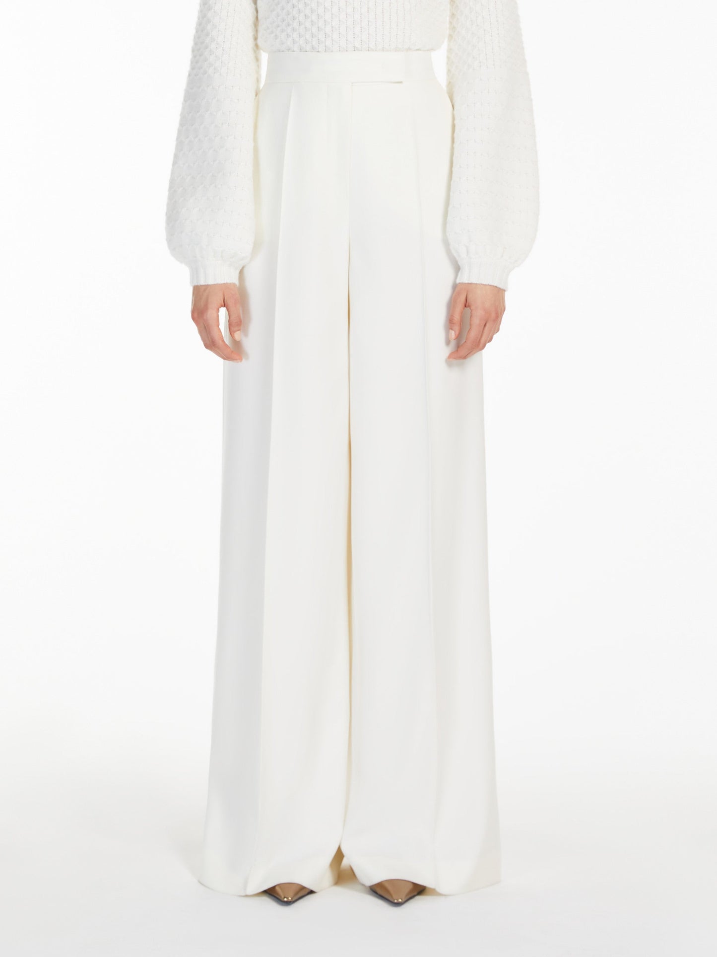 Gabardine wool trousers