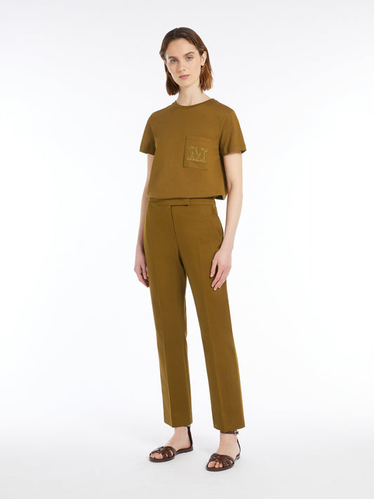 Cotton satin trousers