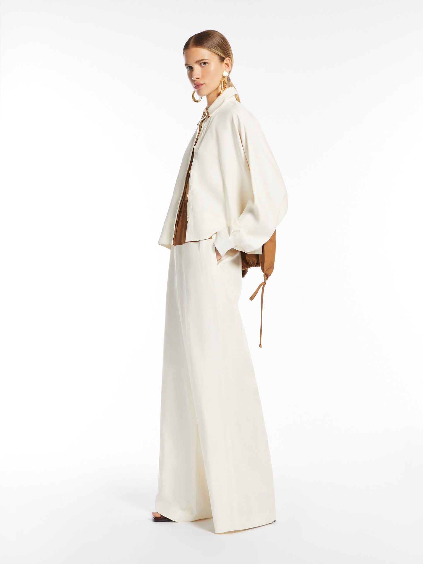 Linen and silk trousers