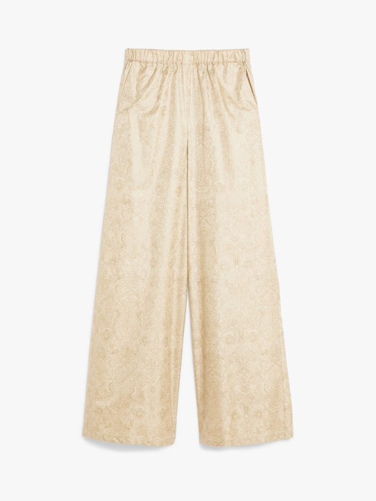 Printed silk trousers