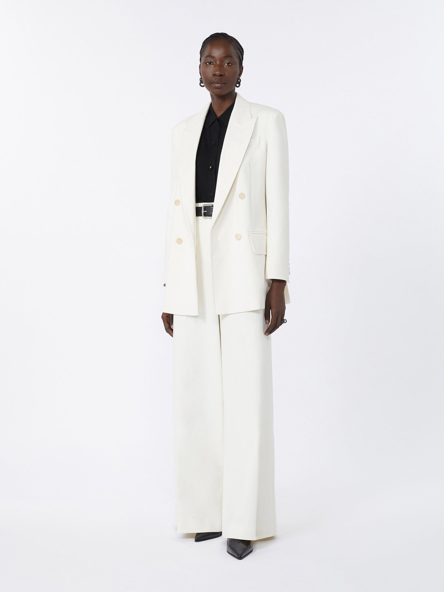 Wide-fit cotton trousers