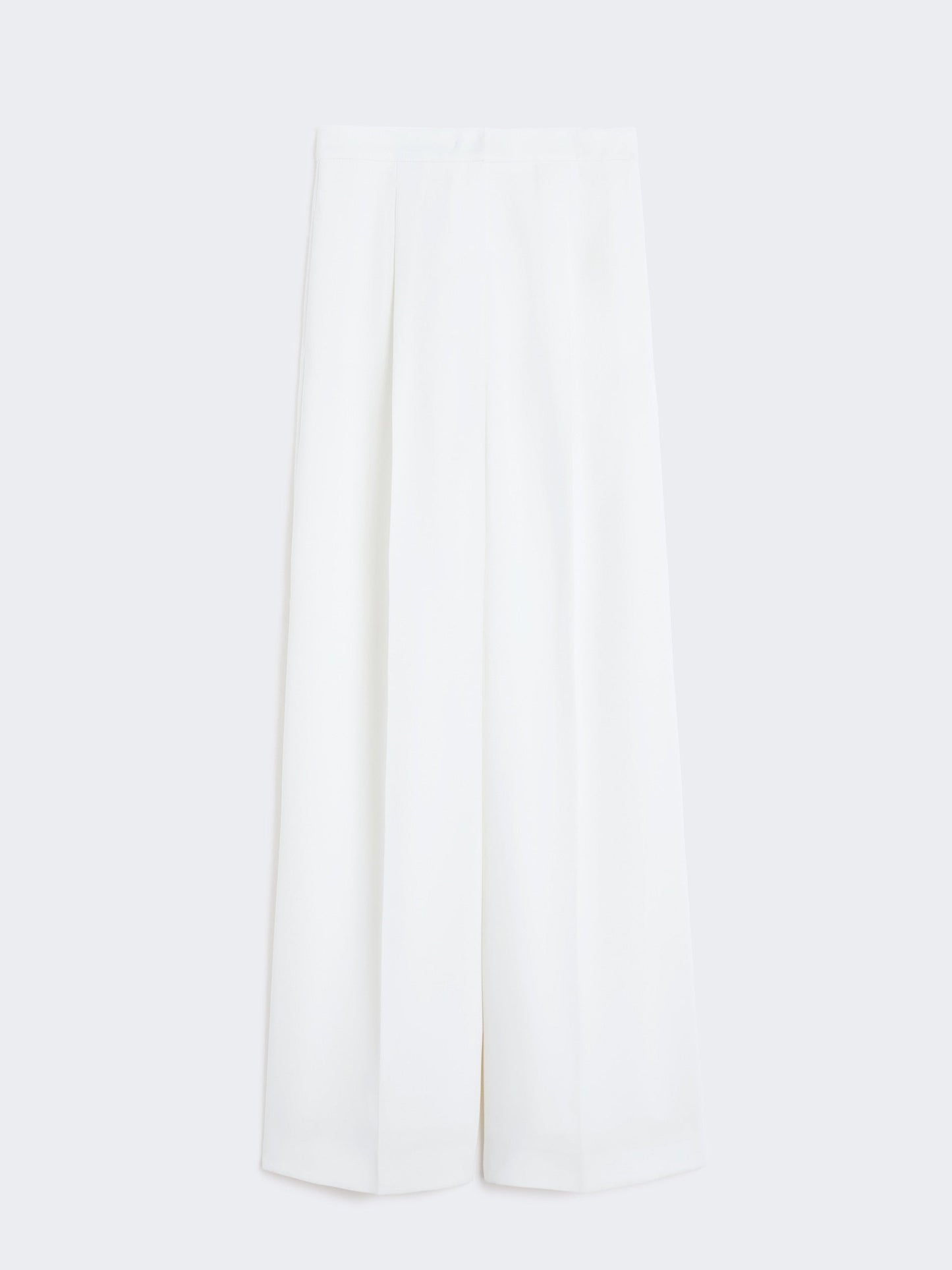 Wide-leg cady trousers