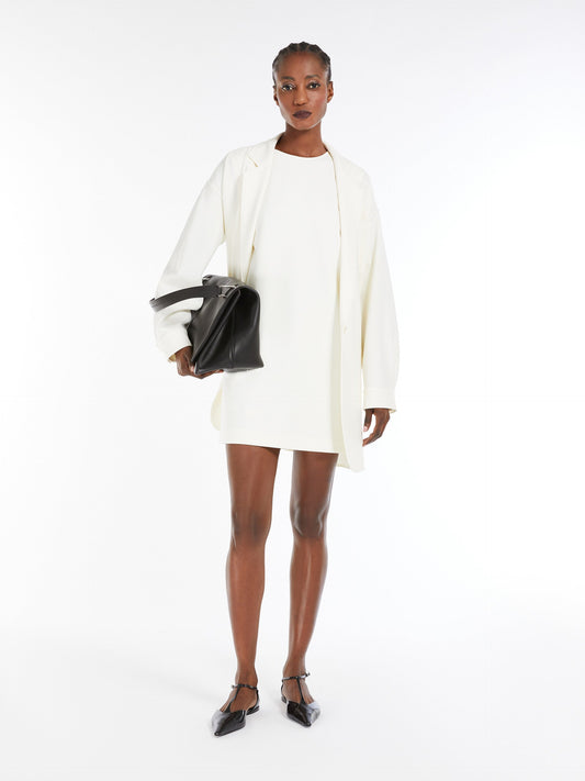 Wool canvas sleeveless dress