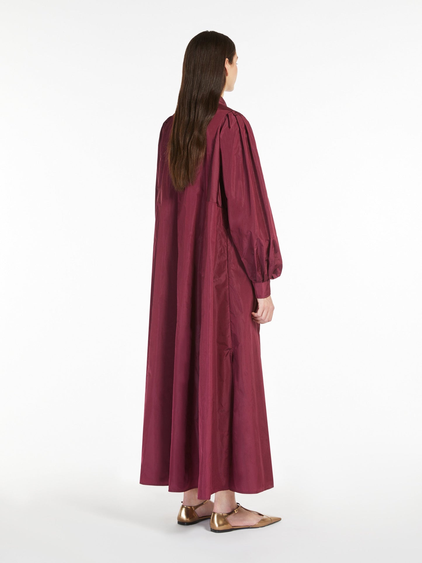 Flared taffeta dress