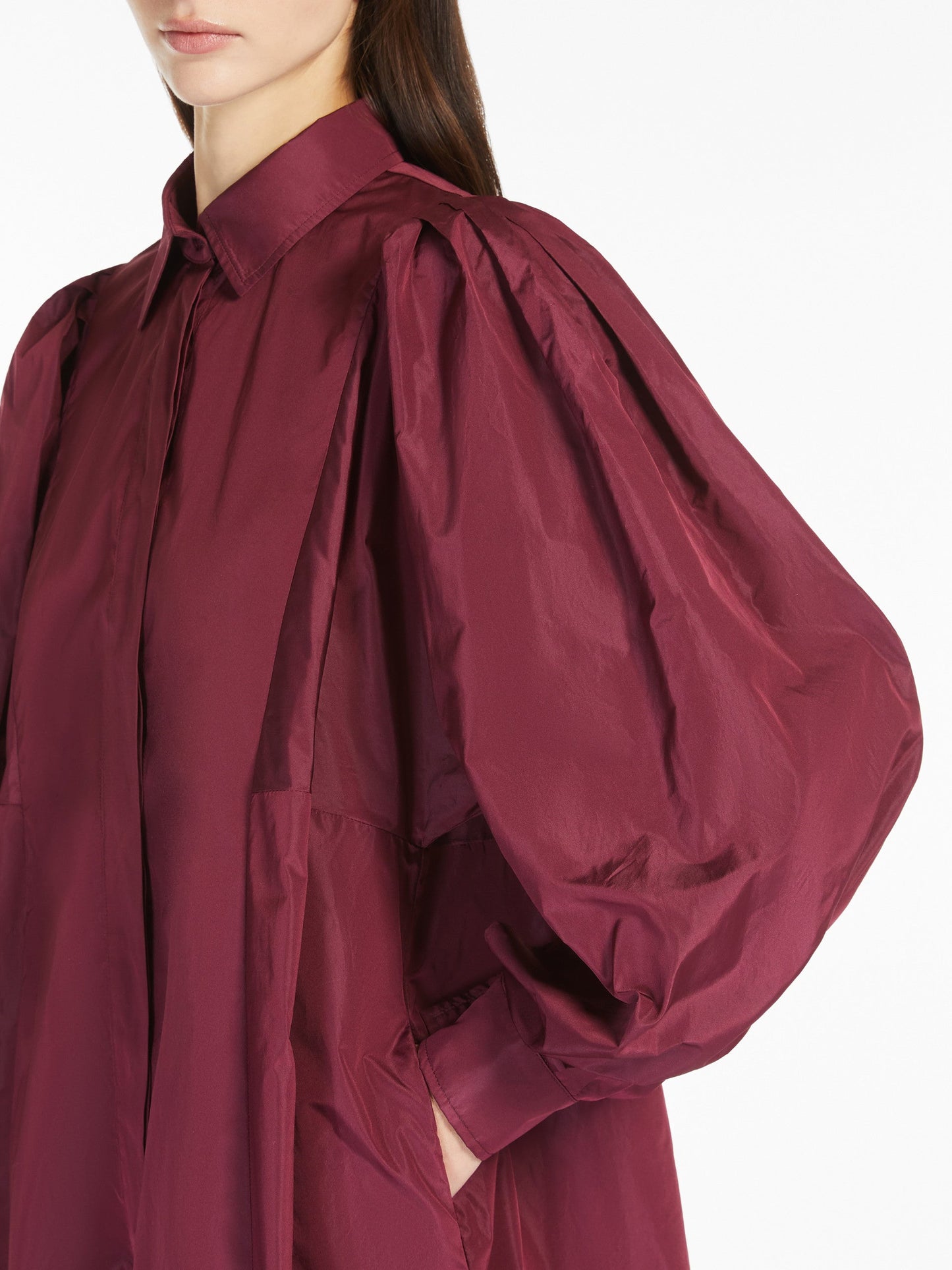 Flared taffeta dress