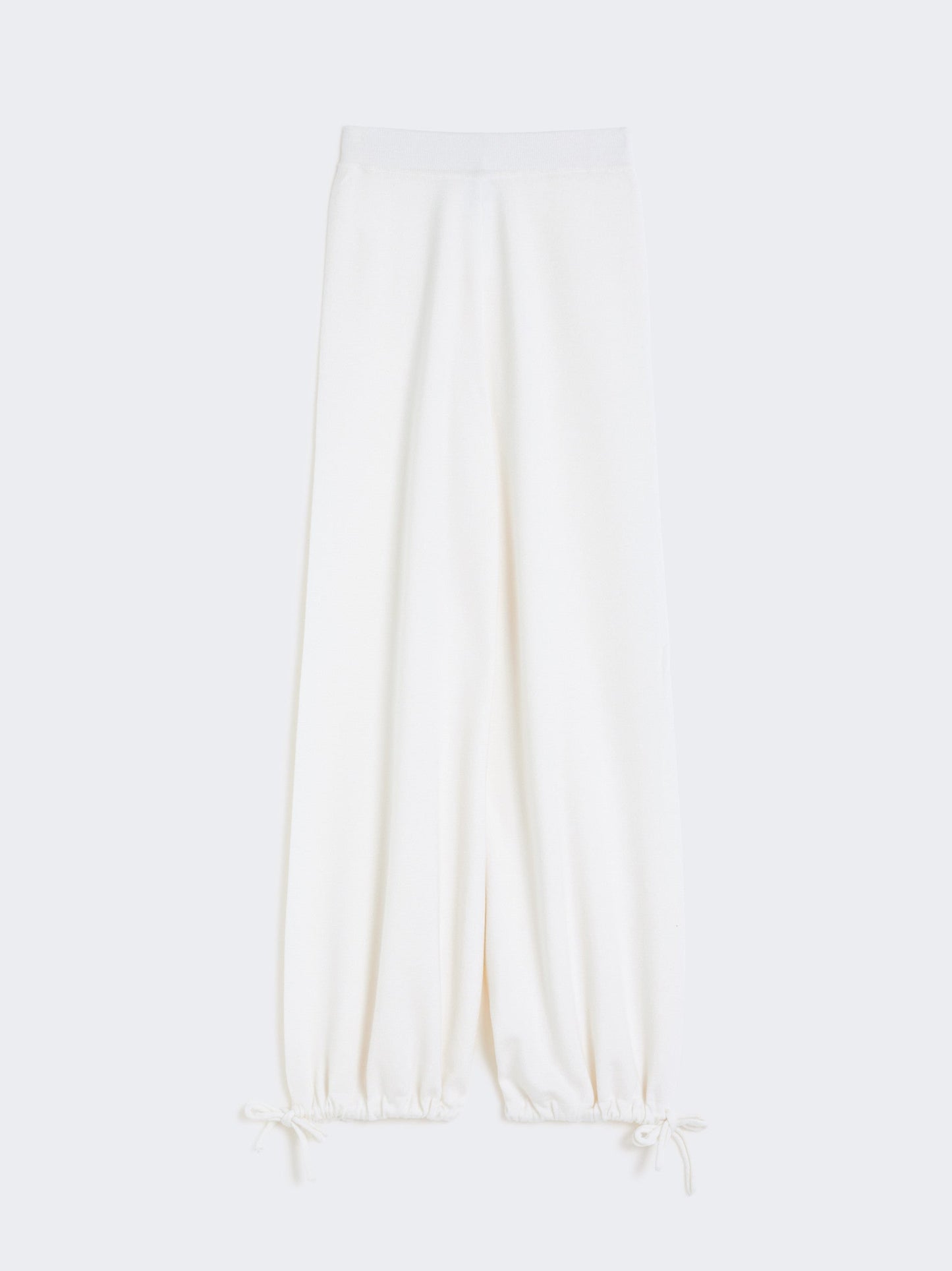 Wool yarn trousers