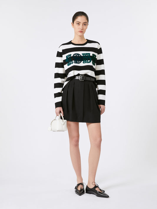 Embroidered wool sweater