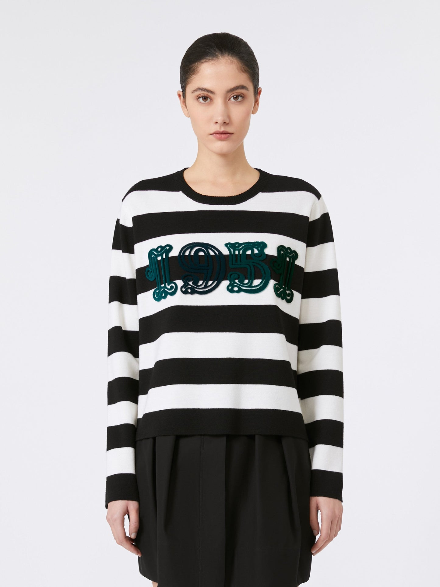 Embroidered wool sweater