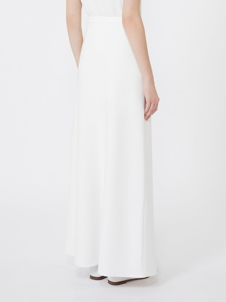 Long compact jersey skirt