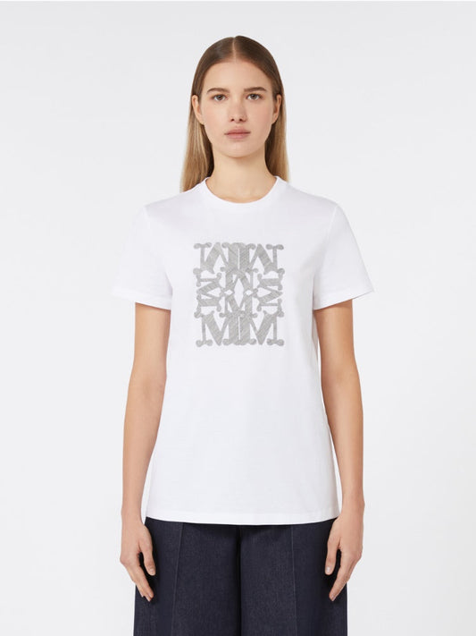 Embroidered cotton T-shirt
