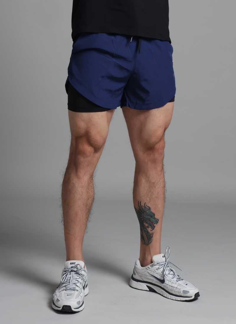 2-in-1 Running Shorts with Compression for Men
