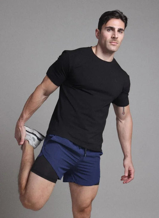 2-in-1 Running Shorts with Compression for Men