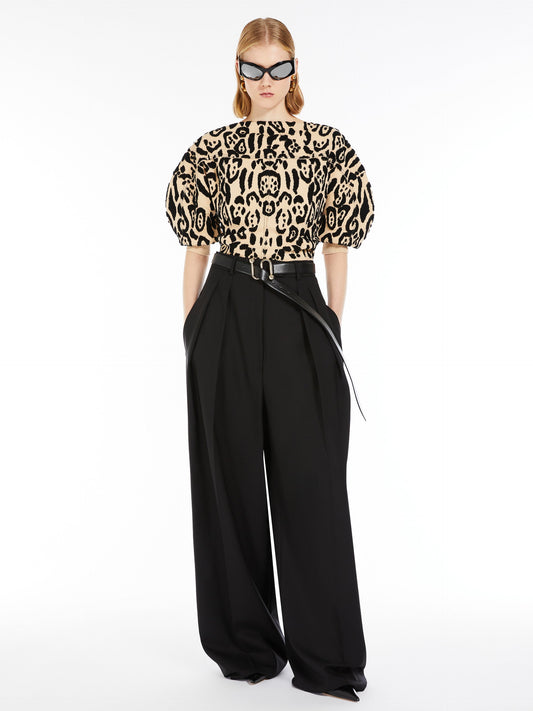 Wool wide-leg trousers