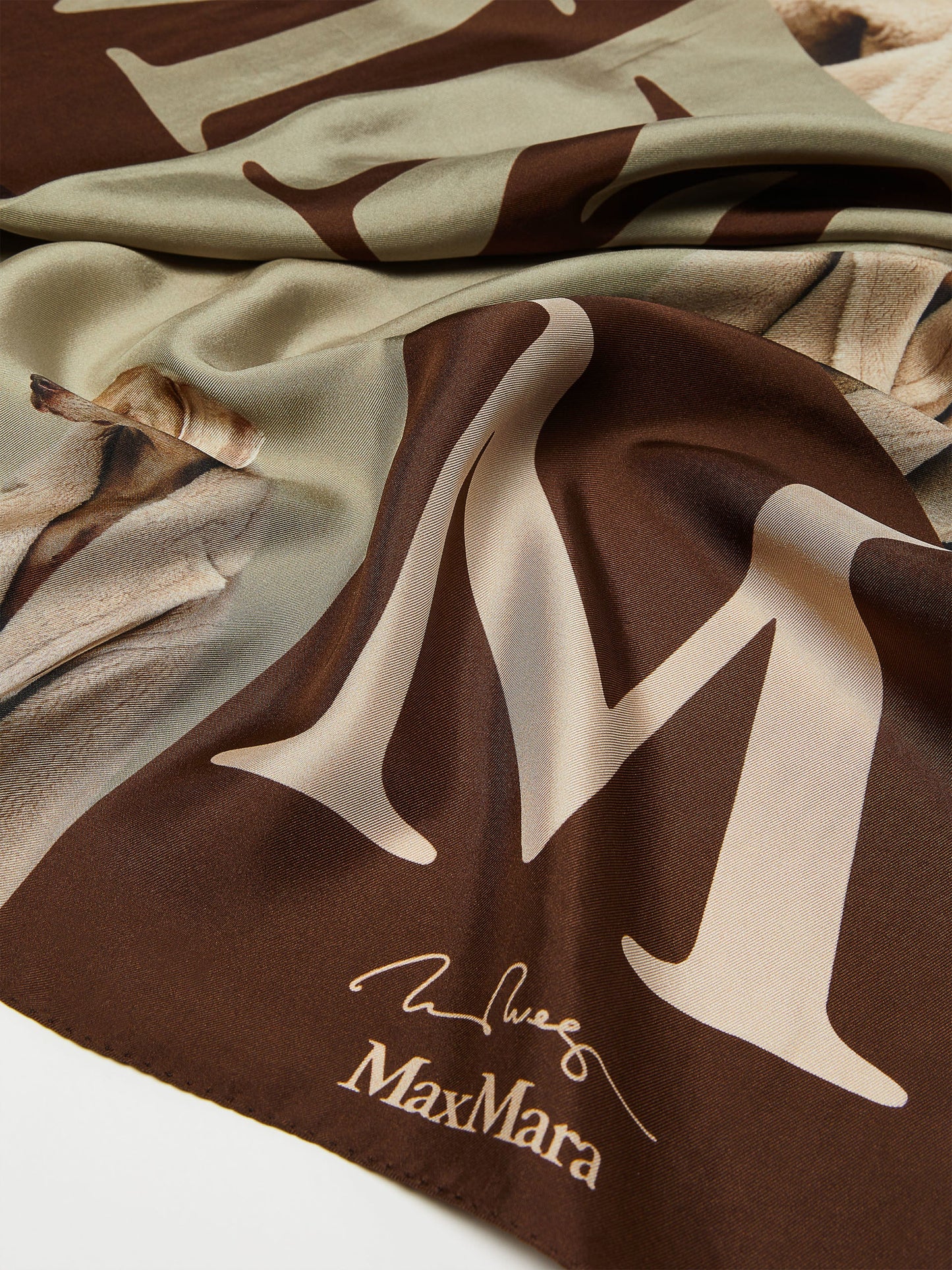 Printed silk scarf