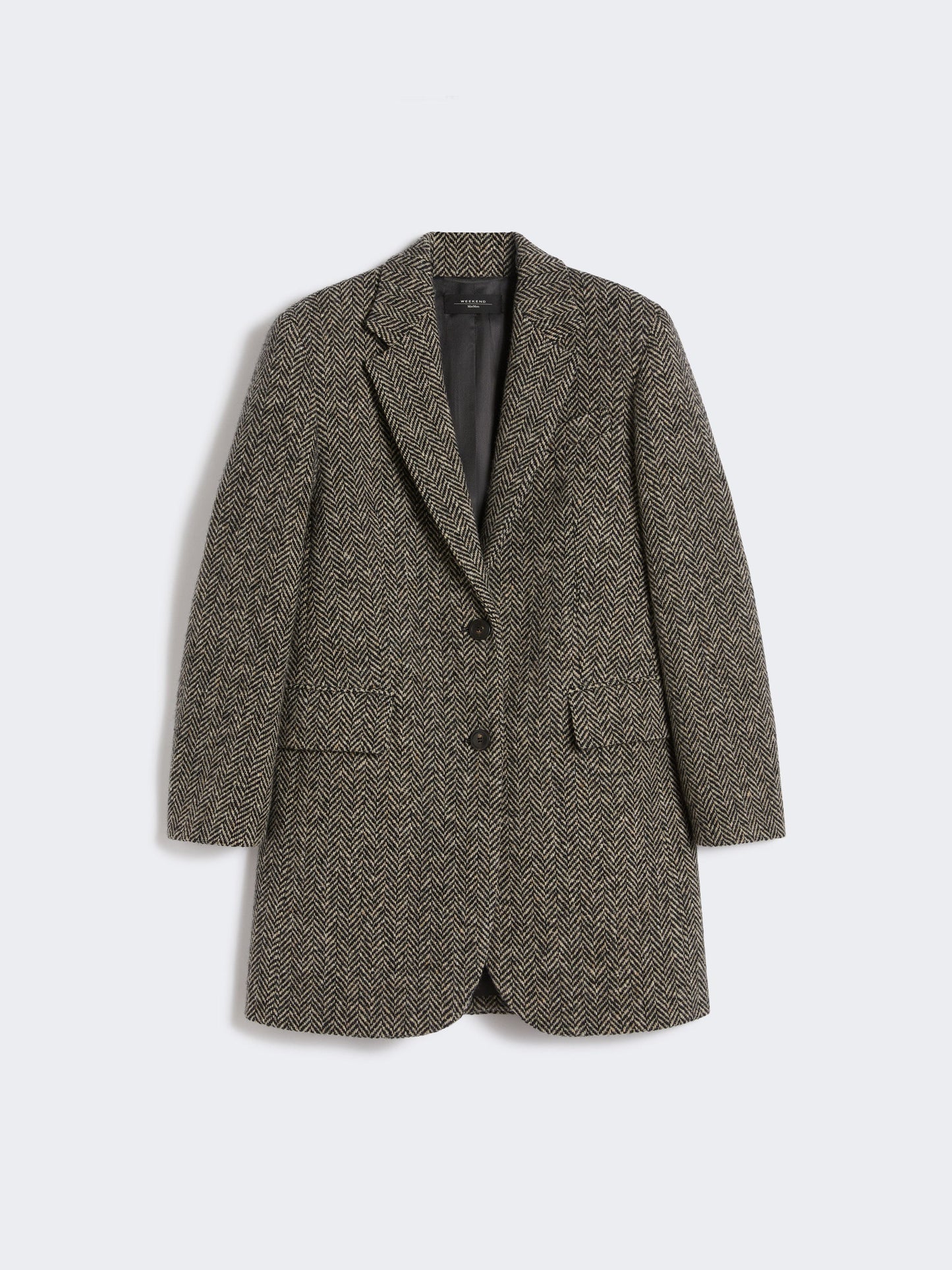 Single-breasted tweed coat