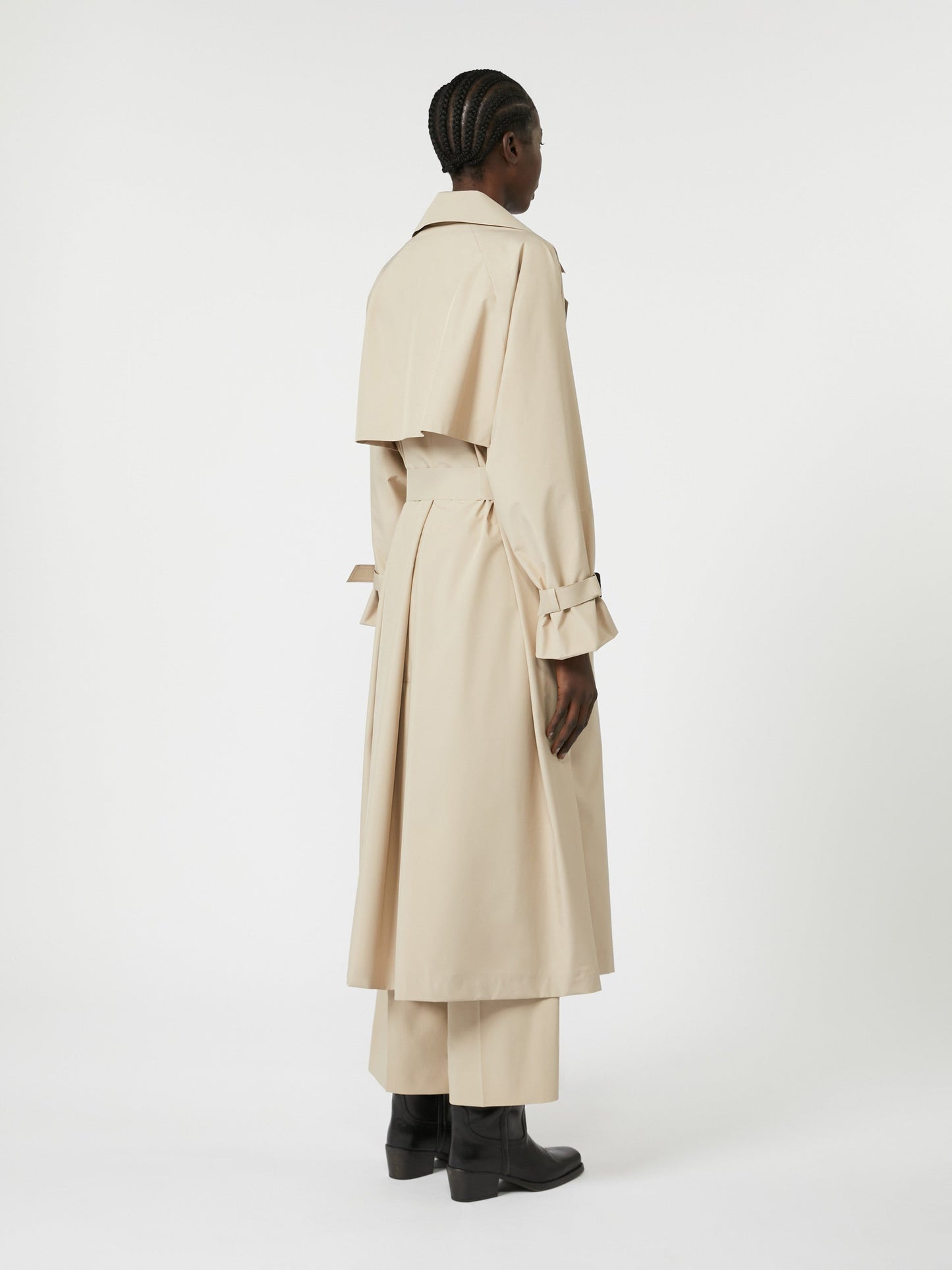 Water-repellent canvas trench coat