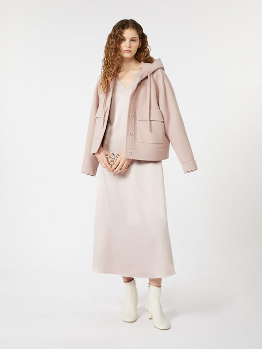 Hooded wool jacket