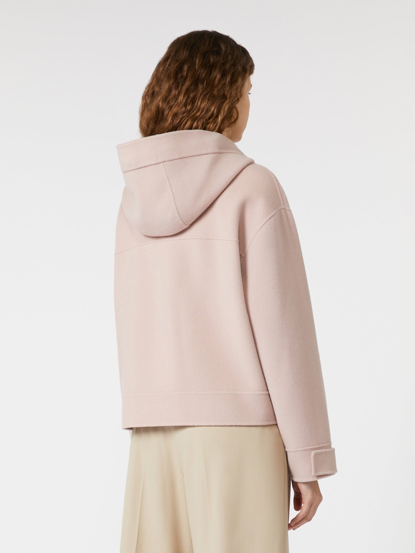 Hooded wool jacket