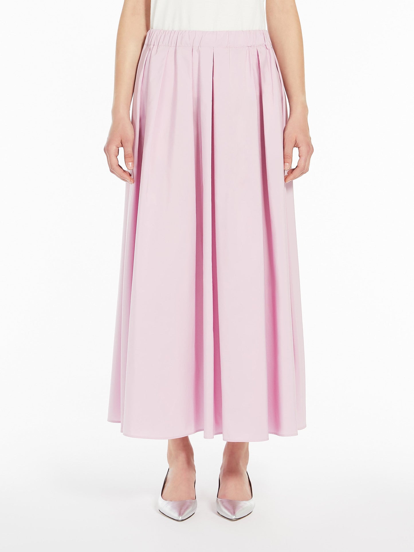 Long taffeta skirt